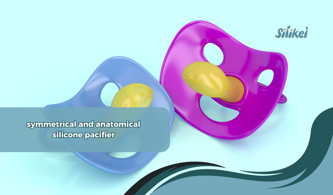 symmetrical and anatomical silicone pacifier