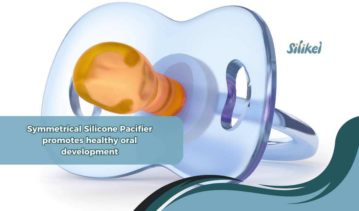 Symmetrical Silicone Pacifier promotes healthy oral development